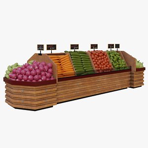 3D Vegetables Showcase model