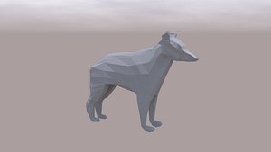 lowpoly dog modal
