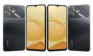 3D Realme Note 80 Storm Black