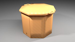 Wooden Water Tank 5 3D model