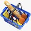 real shopping basket goods 3D model