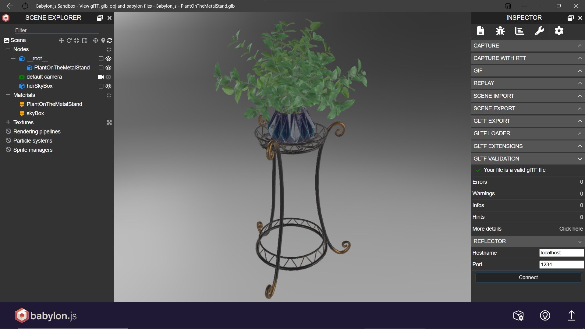 3D Plant on the Metal Stand - Game Asset model https://p.turbosquid.com/ts-thumb/lI/7CPXRD/aQ/plantonthemetalstand_glb/jpg/1700717889/1920x1080/fit_q87/578def758a7a69a7ad46aa0fa2de8d46e1d3520e/plantonthemetalstand_glb.jpg