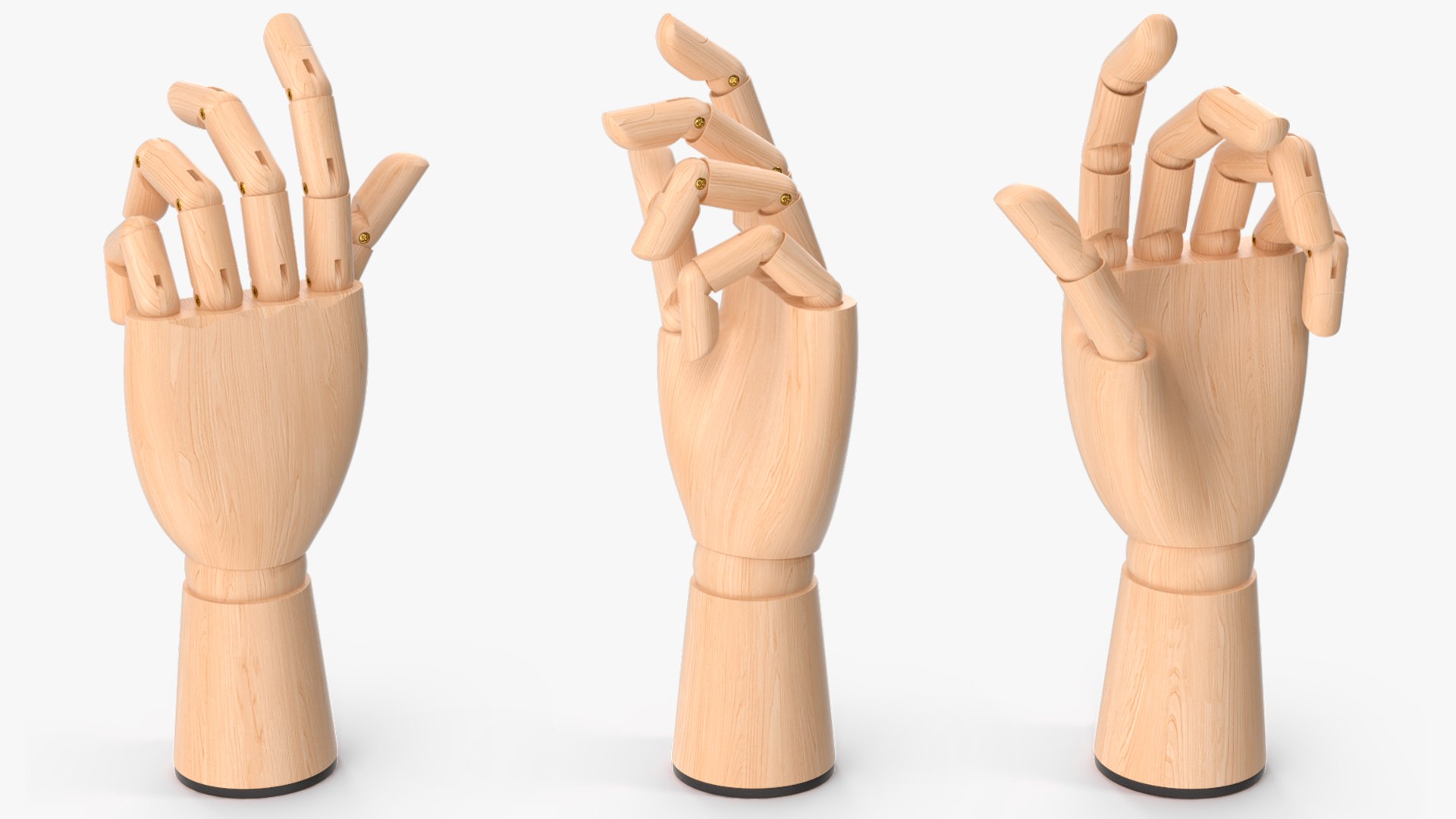 Wooden Drawing Hand Model Relaxed Pose Model TurboSquid 1991647