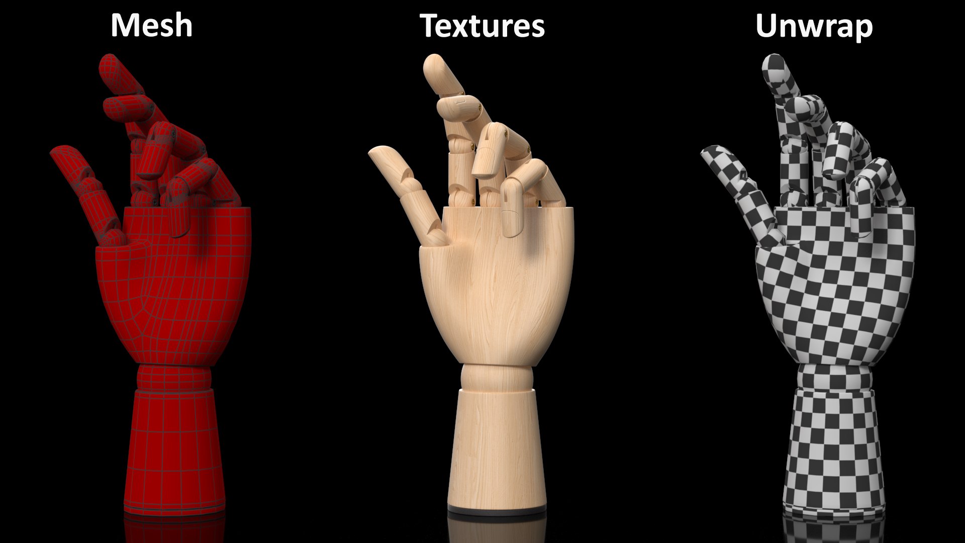 Wooden Drawing Hand Model Relaxed Pose Model TurboSquid 1991647