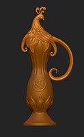 ZB Carved Birds Decoration Toward Phoenix Wine Bottle