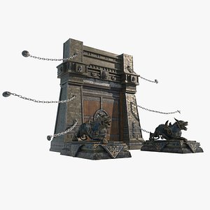 Ancient mysterious gates of Asian architecture