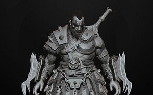 3D barbarian highpoly sculpt zbrush model