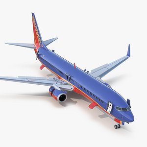 Southwest Airlines Boeing 737-900 ER with Cabin and Doors Rigged for Cinema 4D
