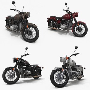 Motorcycles Ural M70 Rigged Collection model