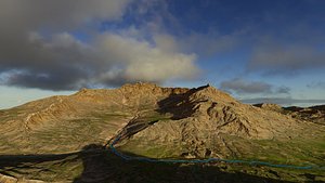 Amphiteatre shaped mountain