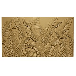 3D model Modern Banana Leaves wall decor Relief STL Mural CNC 450