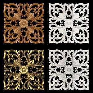 Decorative Wall Rosettes 04 3D model