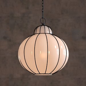 pendant glass lamp interior 3D model