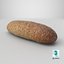 Narrow wheat bread with grains