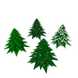 3D christmas trees