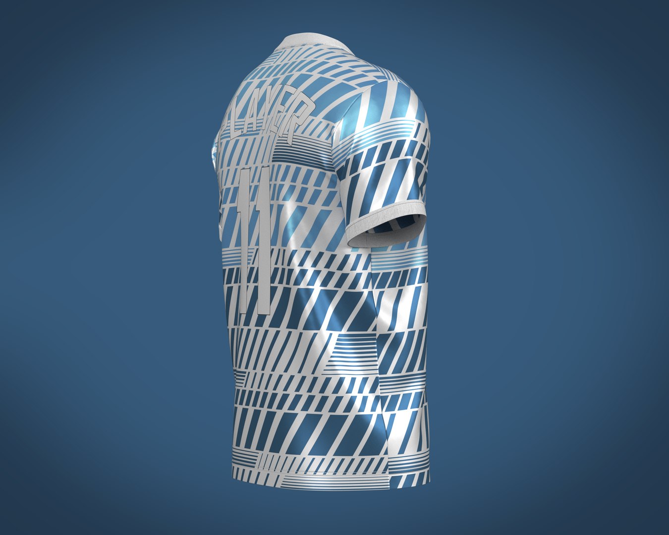 Soccer Football White And Blue Jersey Player-11 3D Model - TurboSquid