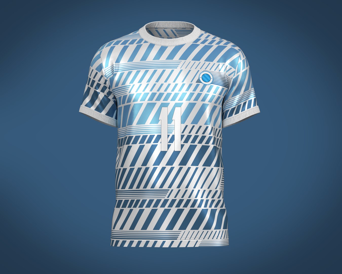 Soccer Football White And Blue Jersey Player-11 3D Model - TurboSquid