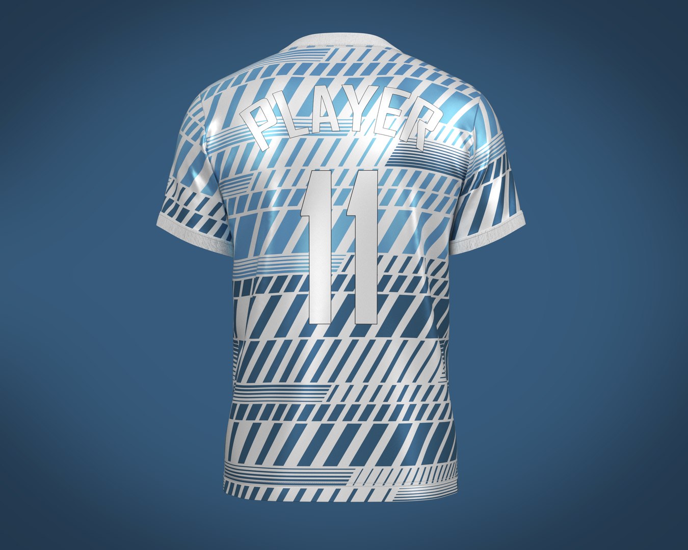 Soccer Football White And Blue Jersey Player-11 3D Model - TurboSquid