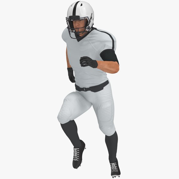 modelo 3d White Uniform Football Player Rigged - TurboSquid 2091610
