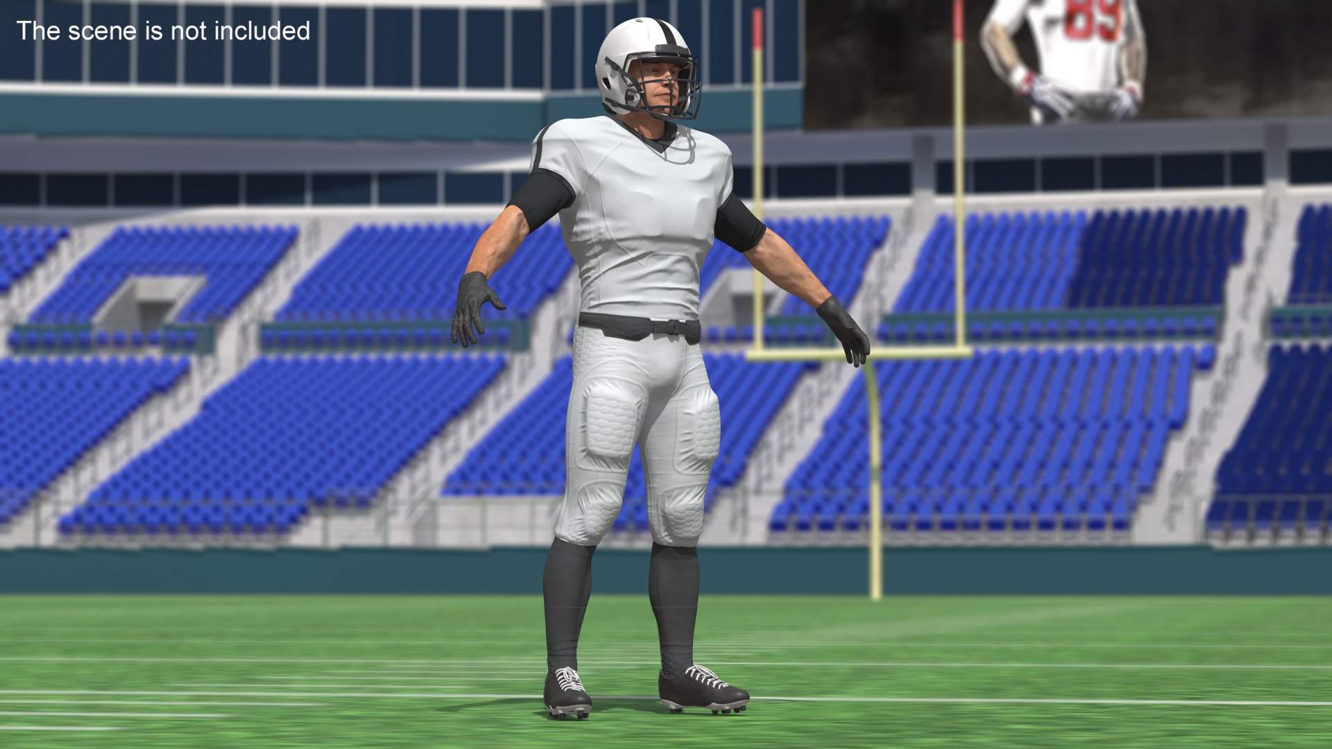 3D White Uniform Football Player Rigged TurboSquid 2091610