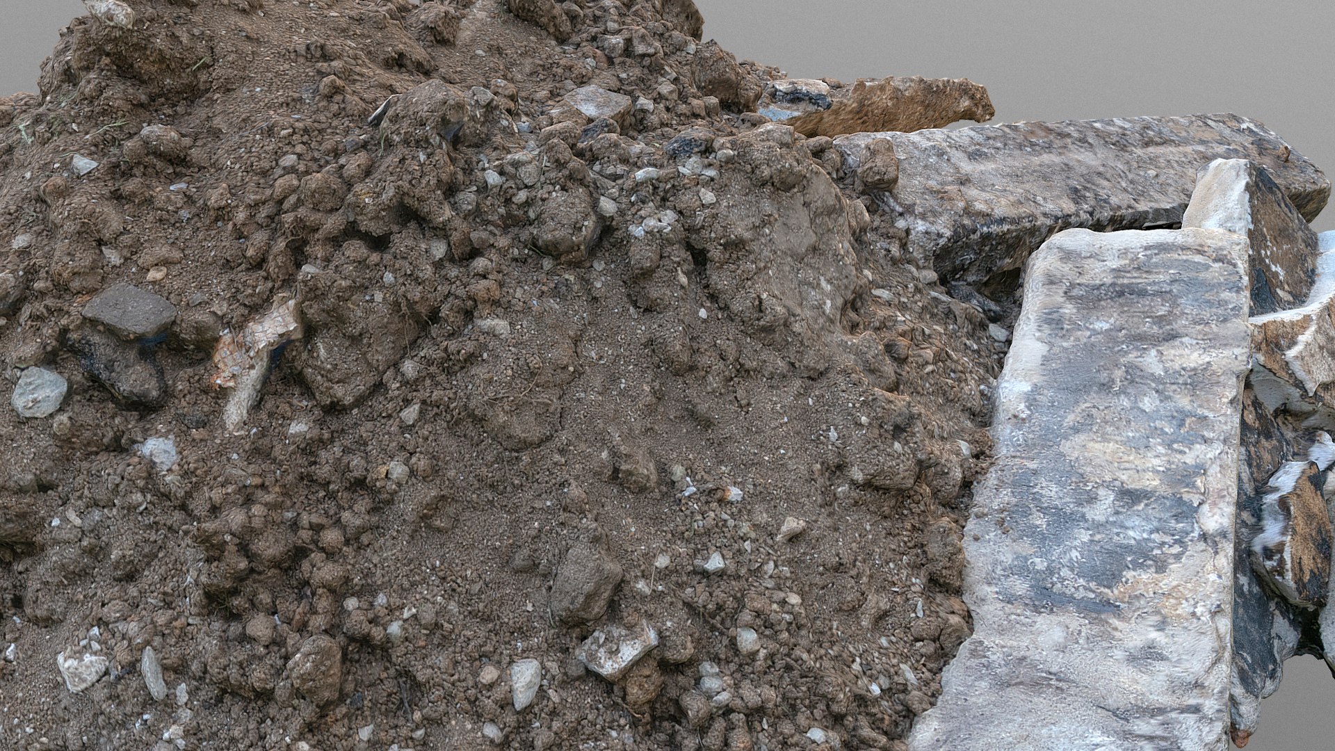 Construction soil heap and concrete rubble 3D https://p.turbosquid.com/ts-thumb/lI/uUY7kD/KH/preview3/jpg/1621786117/1920x1080/fit_q87/3e14df244b17e34bcccceb99fdf93e41e5757998/preview3.jpg