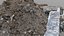 Construction soil heap and concrete rubble