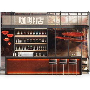 Chinese Cafe Restaurant 3D model
