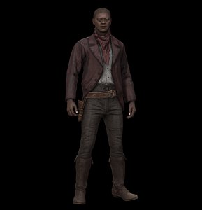 3D model Cowboy Character PBR Game Ready