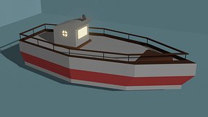 Boat Low-poly  Low-poly 3D model