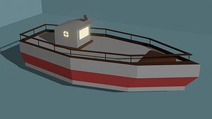 Boat Low-poly Low-poly