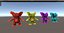 Démon stylisé Unreal Unity 18 animations rig dans Maya