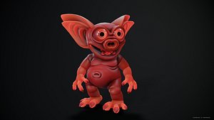 3D Stylized demon unreal unity 18 animations rig in maya