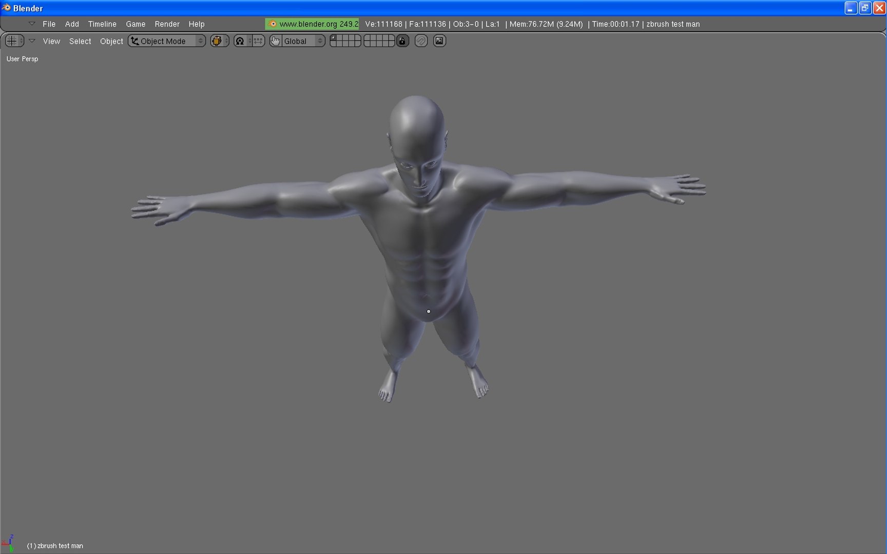 Realistic Male 3d Model