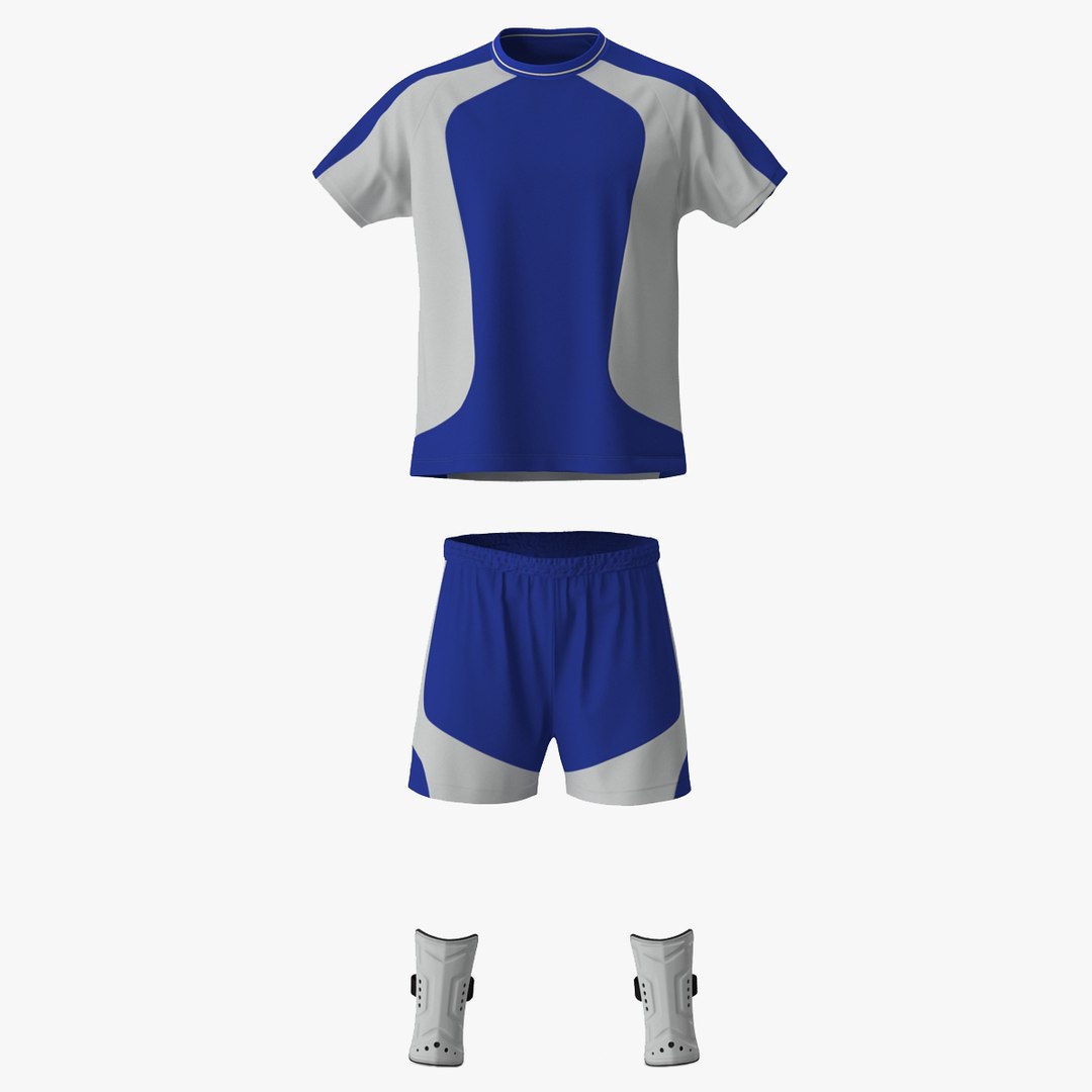 Soccer Uniform Blue 3D Model 3D model preview