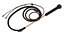 Leather Bullwhip Braided Black Rigged