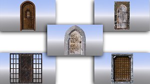 Medieval Dungeon Door Five Pack