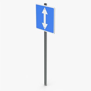 Road With Reverse Traffic Sign