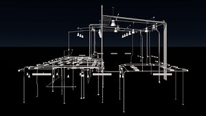 3D model Electrical piping for industrial building 26i15