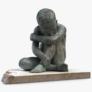 Sculpture Thinker Child