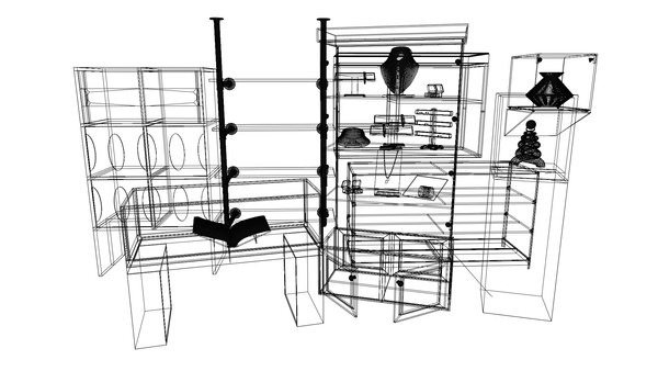 3D Display cases model - TurboSquid 2035544