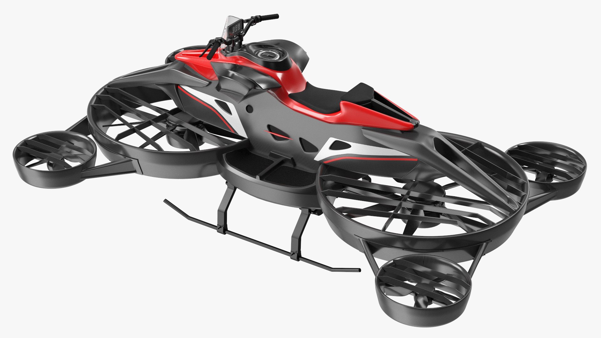 Hoverbike XTURISMO Red 3D model preview