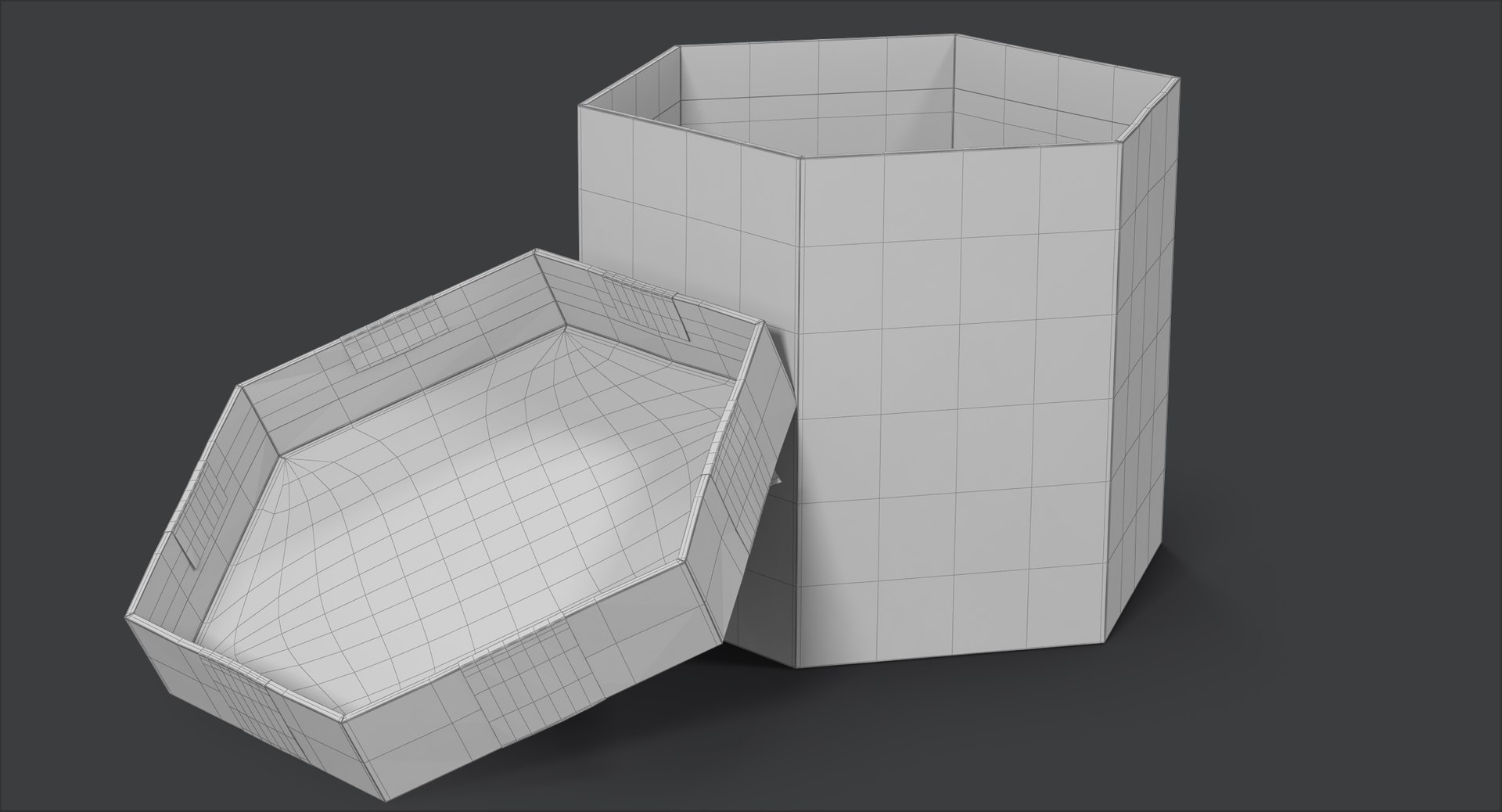 3D Hexagon Silver Chevron Gift Box - TurboSquid 1605566