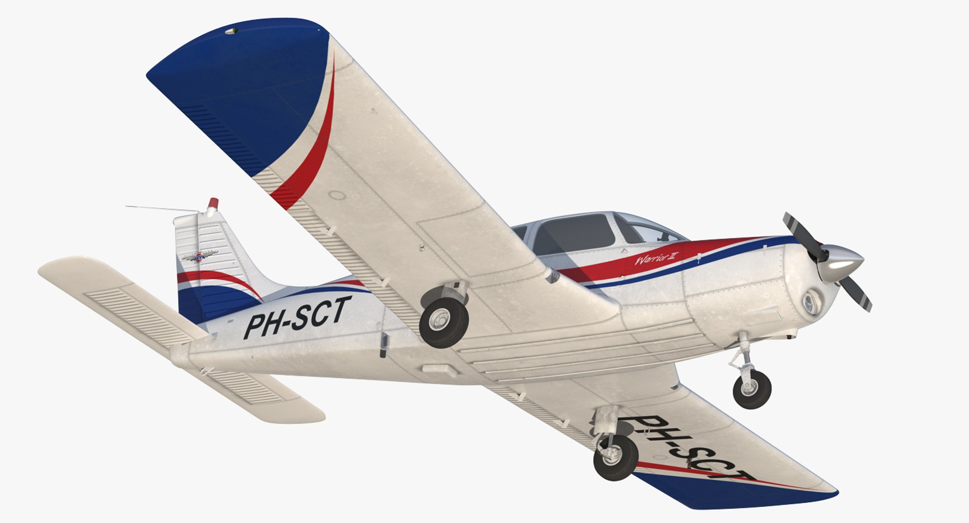 Aircraft Piper PA-28-161 Warrior II 3D model preview