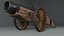 Mittelalterliche Kanone 3D-Modell