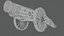 Mittelalterliche Kanone 3D-Modell