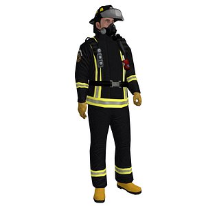 Fireman 1 LOD1 Rigged