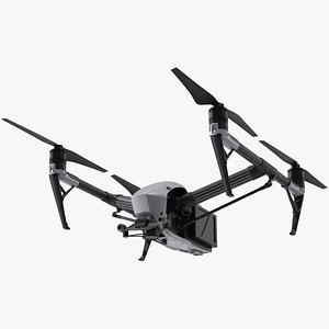 3D dji inspire 2 quadcopter model
