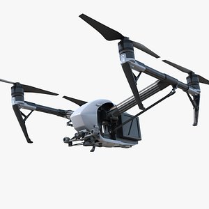 3D dji inspire 2 quadcopter model