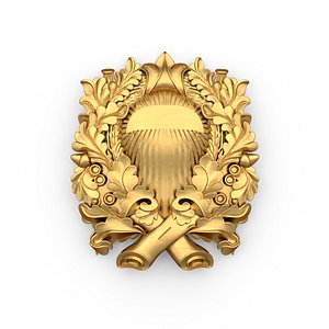 Cartouche classic decorative ornament cnc 3d printing stl 3D
