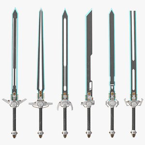 3D Scifi sword collection